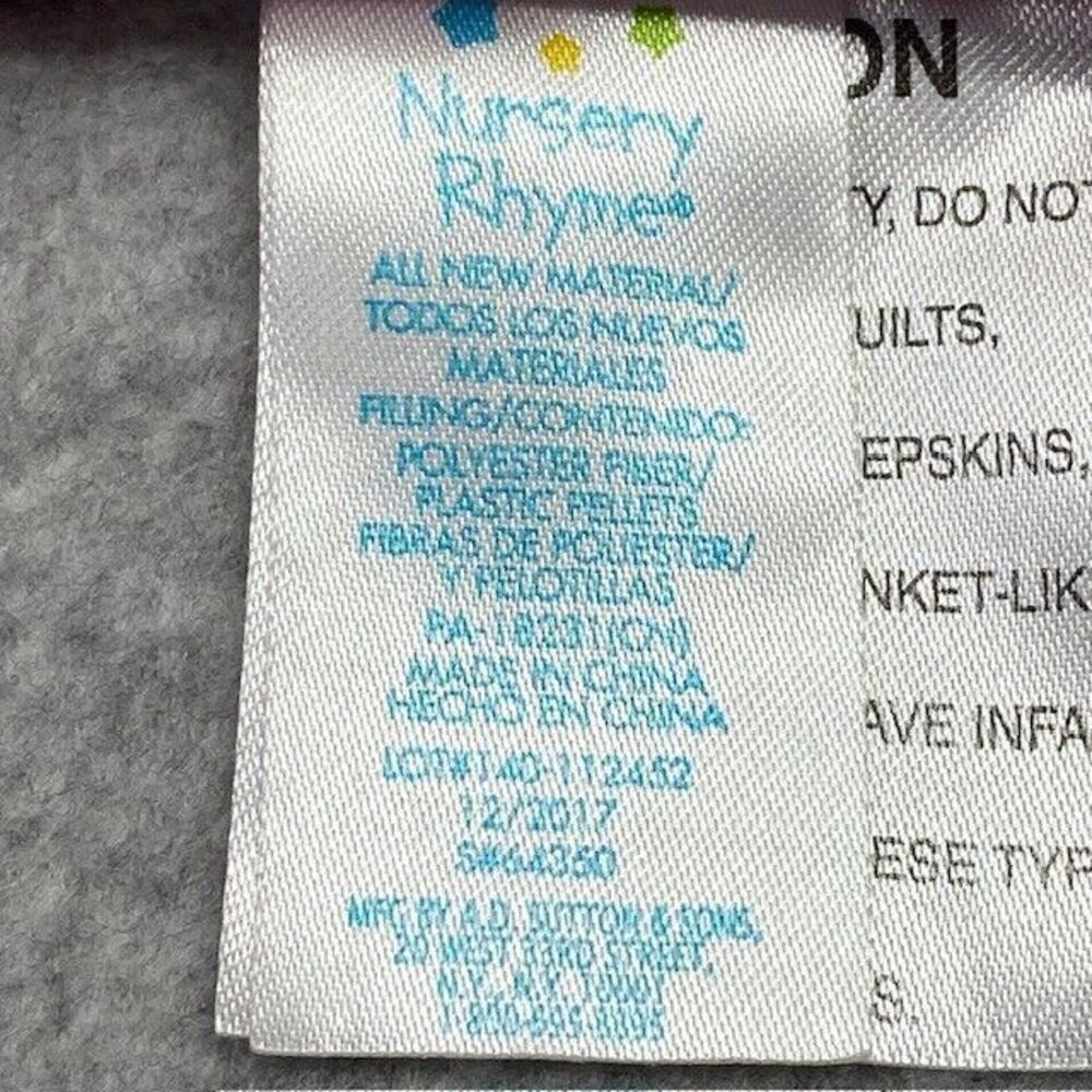 Nursery Rhyme White Pink Little Snuggle Bunny Rabbit Lovey Security Blanket NWOT - Picture 4 of 7